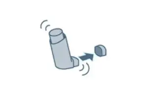 Aerochamber2go how to use, step 1 -Remove cap from inhaler